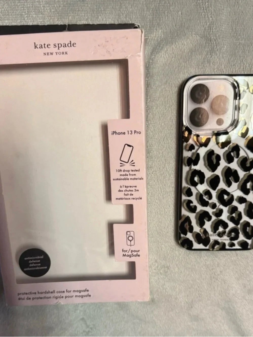 Kate Spade New York ~ New ~ Protective Phone Case ~ iPhone 13 Pro~Leopard Print